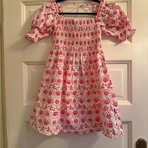 Hill House Pink and White Shell Print Mini Dress